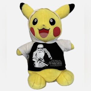 Build a Bear Pokemon Pikachu Wearing StarWars The Force Awakens T-shirt